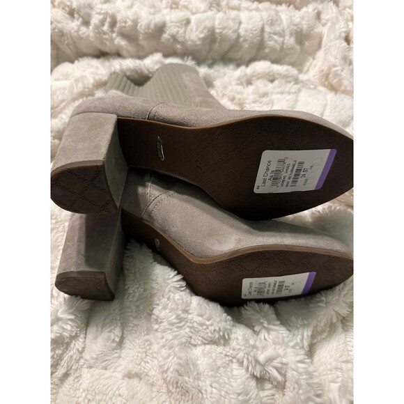 Vionic Womens Perk Kaylee Ankle Boots 10 Suede Knit Heel - Picture 6 of 11